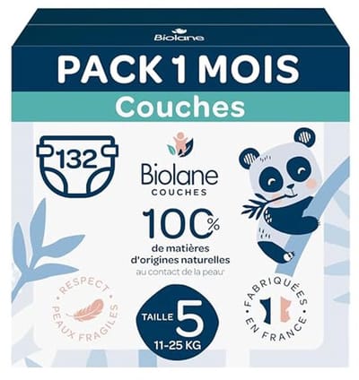 Babyluiers Maat 5 - Zachte luiers - Droge billetjes - 12 uur bescherming - 132 stuks - Wit