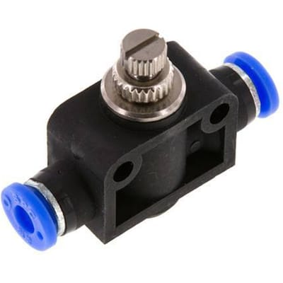 Recht Regelventiel 3/16 inch (4.76 mm) Messing/PBT
