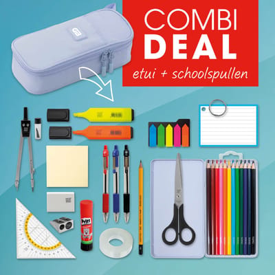 SOHO - Etui XL + Vulling - Grote etui met diverse opbergmogelijkheden - Inclusief complete vulling - In 1 klik klaar voor het nieuwe schooljaar - GB Pastel - Blauw
