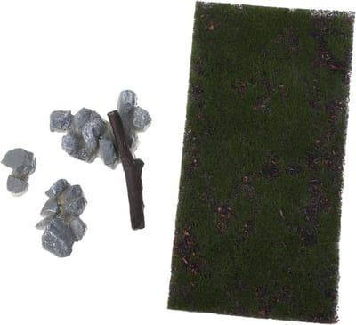 Miniatuur Gras Mat - Kunstgras Vellen - Modelbouw Landschap - Realistisch Uiterlijk - 14 x 7 cm - Multicolor