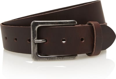Timbelt 4cm bruine riem - jeans riem - bruin - 100% leder - Maat 85 - Totale lengte riem 100 cm
