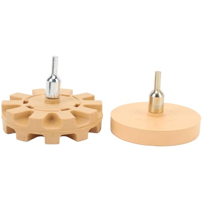 Disque Gomme Décalcomanie Efficace Disque Gomme Caoutchouc avec Adaptateur pour Perceuse pour Emblème de Voiture Pinstripe Graphiques beige
