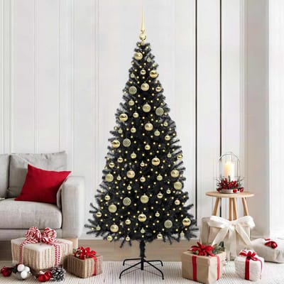 vidaXL Kerstboom Zwart 210 cm PVC