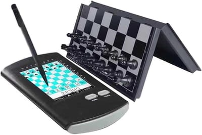 Elektronisch Schaakbord - Slimme AI - Strategie Spelen - Meerdere Niveaus - 32x32 cm - Zwart