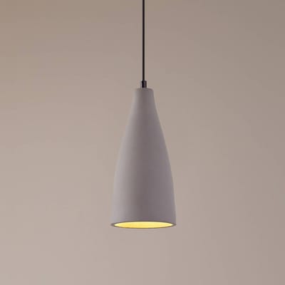 Lindby - hanglamp - 1licht - Beton, metaal - H: 30 cm - E27 - betongrijs