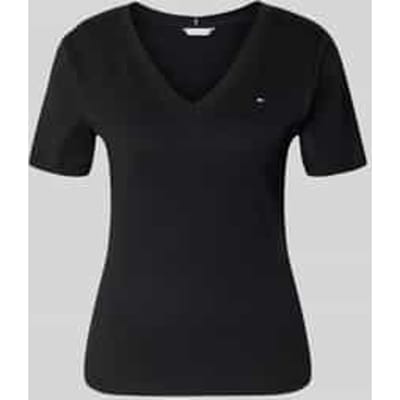 slim fit T-shirt van puur katoen
