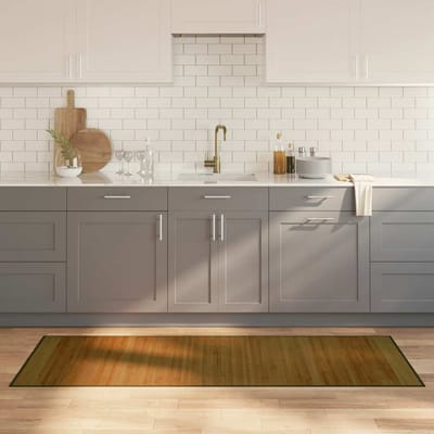 vidaXL - Vloerkleed - rechthoekig - 70x200 - cm - bamboe - bruin