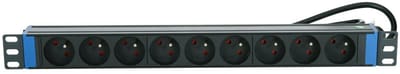 DSIT 19 inch 9 voudige stekkerdoos - Penaarde - geschikt voor serverkast - patchkast en flightcase