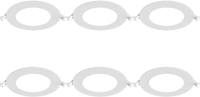 LED Downlight Inbouwspot Dimbaar 6 Stuks - Brinton Thin - 6W 470lm 120° Bundelhoek - Helder/Koud Wit 6500K - IP40 - Rond - Wit - Ø128mm Buitenmaat - Ø110mm Zaagmaat