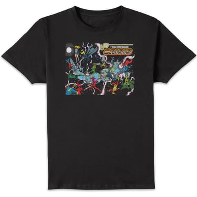 Justice League Crisis On Infinite Earths Cover Men's T-Shirt - Black - 5XL