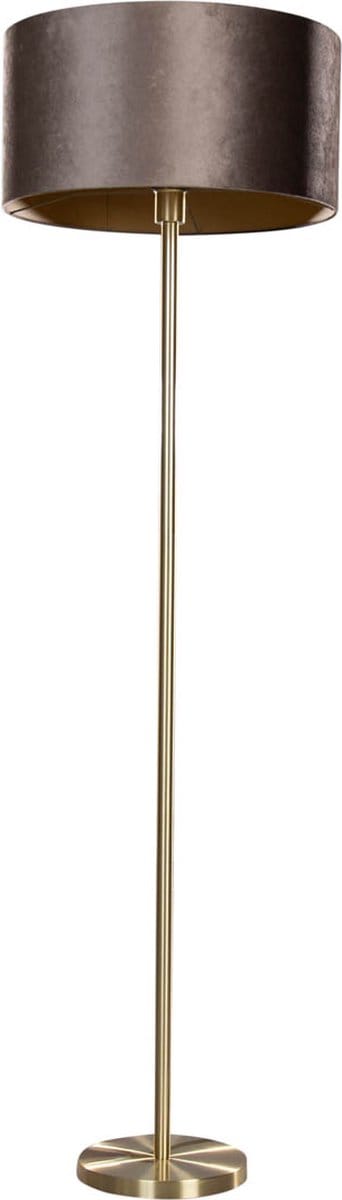QAZQA simplo shade - Klassieke Vloerlamp | Staande Lamp met kap - 1 lichts - H 189 cm - Goud/messing - Woonkamer | Slaapkamer | Keuken
