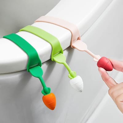 Toilet Deksel Lifter - Toiletbril Handvat - Hygiënisch Werken - Verstelbaar Ontwerp - 26 cm - Donkergroen Lichtgroen Roze