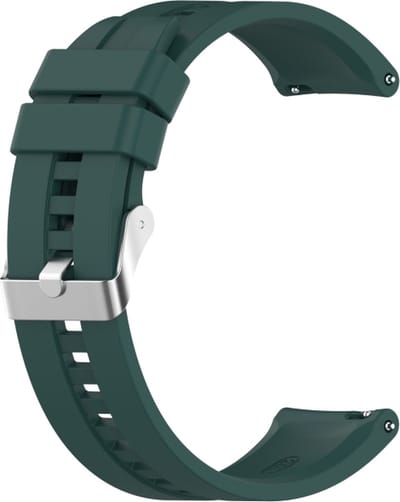 Siliconen bandje - geschikt voor Amazfit GTS / GTS 2(E) / GTS 2 Mini / GTS 3 / 4 (Mini) / Bip (S) / Bip U (Pro) / Bip Lite / Bip 3 (Pro) / GTR 42 mm / Pop (Pro) / Active (2) - donkergroen