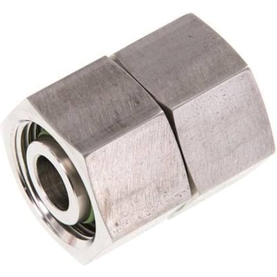 20S RVS Rechte met Draaidoorvoer 400bar FKM O-ring en Afdichtconus ISO 8434-1