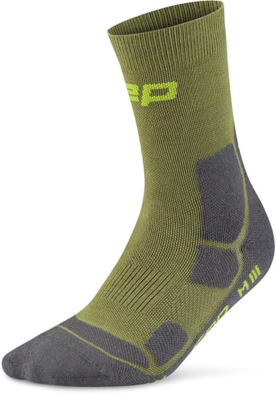 CEP Hiking Merino Mid-Cut Compressie - Olijfgroen - Dames (34-37)