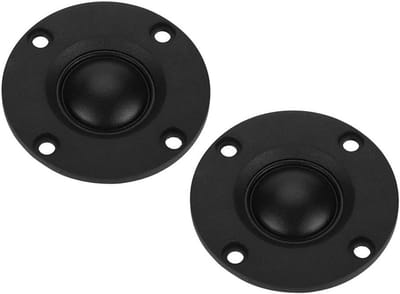 Hifi Luidsprekers - Dome Tweeters - Muziek Luisteren - Zijdefolie Membraan - 2 Stuks - Zwart