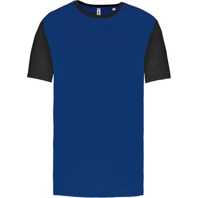 Tweekleurig herenshirt jersey met korte mouwen 'Proact' Royal Blue/Black - M