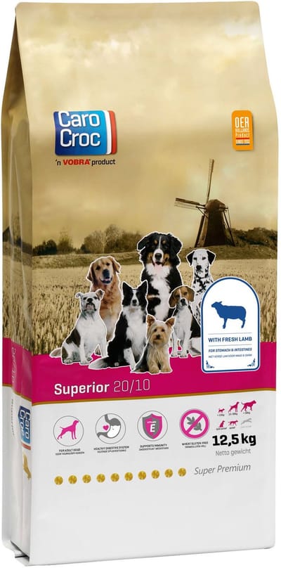 Carocroc Superior Lam&Rijst&Bieten - Hondenvoer - 12.5 kg