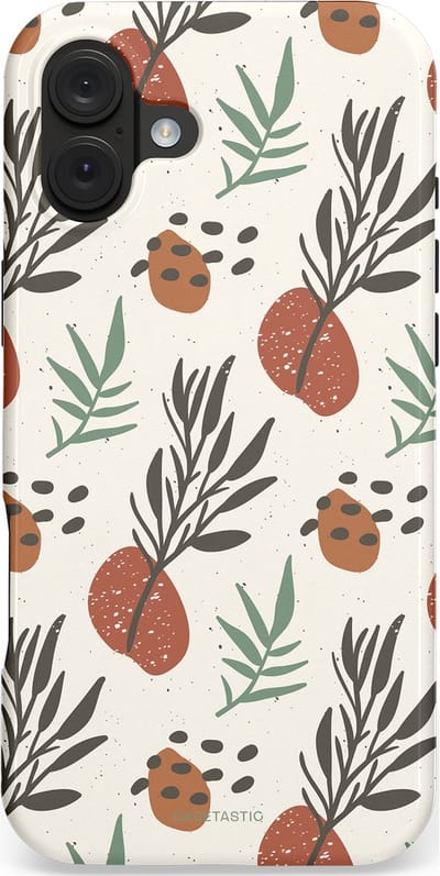 Casetastic hoesje geschikt voor Apple iPhone 16 Plus - MagSafe - Dubbellaagse bescherming - Zongetint - Fashion Case - Wit Lichtgrijs Taupe Terracotta