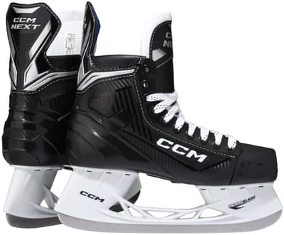 CCM - Next - IJshockeyschaatsen - Schaatsen kinderen - Zwart - Comfortabel & Stabiel Recreatief Gebruik - Regular Fit - Maat EU 35