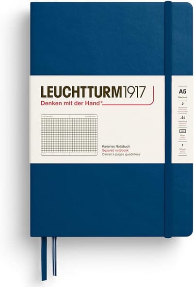 Notitieboek Medium A5 Hardcover Gelinieerd 251 Genummerde Pagina's Indigo