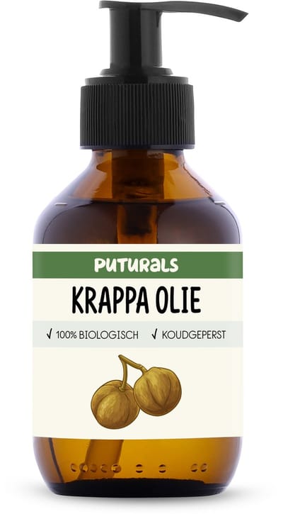 Puturals Krappa Olie 100% Biologisch - 150ml - Koudgeperst en Puur - Krappa Olie voor Haar en Huid