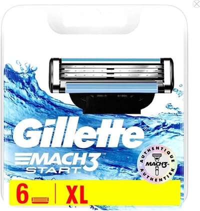 Gillette Mach3 Lames de recharge Pour Homme Lames de Rasoir Mach3 Start 6 lamé