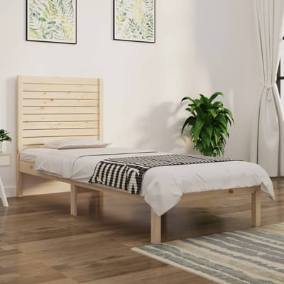 vidaXL - Bedframe - massief - hout - 75x190 - cm