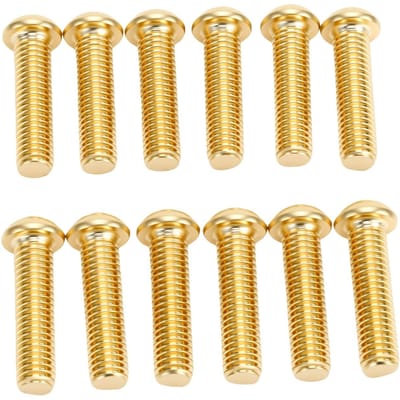 12 pièces Vis à tête bombée en laiton M8x30mm Inoxydables Vis machine en laiton massif pour tâches d'atelier