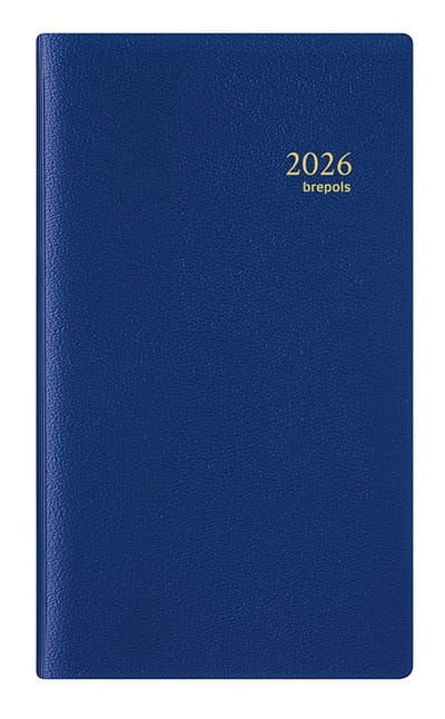 Brepols agenda 2026 - BREPLAN [0.774] - GENOVA - 1 week op 1 pagina - Weekoverzicht - Blauw - 9 x 16 cm