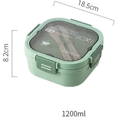 1200ml/1700ml Compartimenten Lunchbox voor Kinderen Voedselbewaarcontainers Lunchbox Picknick Saladebox School Servies Bento Box gray
