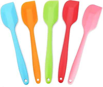 Spatel silicone-Spatel-Spatula-Pannenlikker-antiaanbak-rubberen-spatels-het bakken- keuken en het- het maken -van desserts-5 stuks-Meerdere kleuren