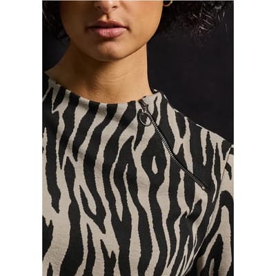 Jacquard shirt met rits