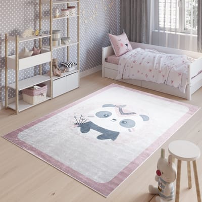 Tapiso Emma Vloerkleed Kinderkamer Dierentapijt Laagpolig Speelmat- 80x150