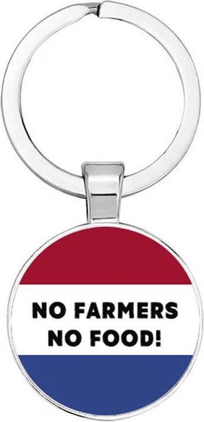 Akyol - No farmers no food Sleutelhanger - Boer - Boeren - Leuk kado voor iemand die boer is - 2,5 x 2,5 CM