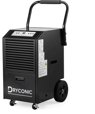 Dryconic luchtontvochtiger 50L per dag – professionele bouwdroger – continue afvoer – 5,5L watertank