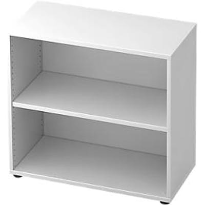 TOPAS LINE boekenkast, 2 OH, spaanplaat, B 800 x D 400 x H 748 mm, wit