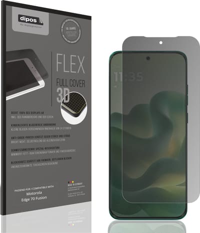 dipos FLEX – Matte Privacy Screenprotector geschikt voor Motorola Edge 70 Fusion | Volledige Schermbescherming | Case-Friendly