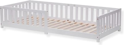 Kinderbed met Valbeveiliging | 90 x 200 cm | Massief Grenenhout | Ideaal voor Kinderen