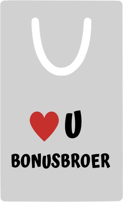 Hacebo® - love u bonusbroer metalen boekenlegger - Broer - de liefste broer - verjaardag - cadeautje voor broer - broer artikelen - kado - geschenk Bladwijzer boekenleggers - 7.6 cm x 5cm