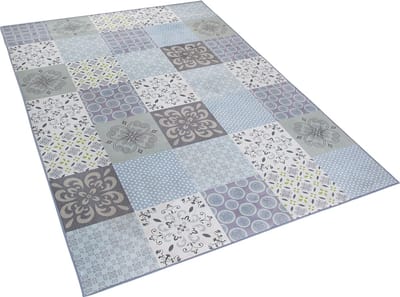 INKAYA - Laagpolig vloerkleed - Lichtgrijs - 160 x 230 cm - Polyester