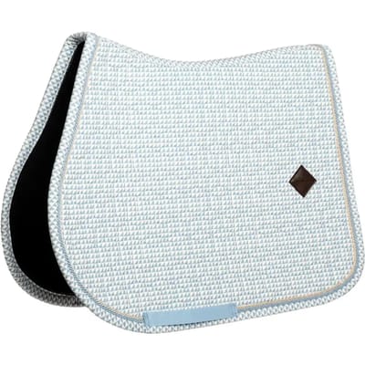 Kentucky Horsewear - Zadeldoek velvet flags printing light blue jumping