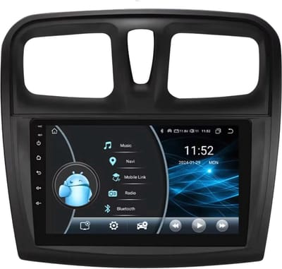 Autoradio met bluetooth - Carplay - Voor Renault Logan 2 & Sandero 2 (2012-2019) - Geschikt voor Apple en Android - Stereo - Navigatie - Navigatiesysteem auto - 6GB 128GB