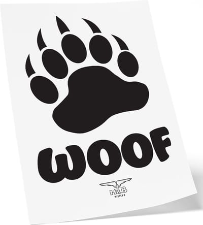 Mister b temporary tattoo woof