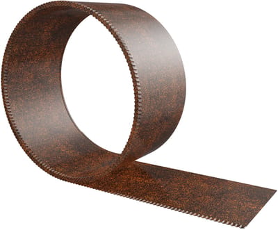 Metalen Gazonrand - 15 cm Hoog - Gegalvaniseerde Palissades Met Getande Rand - Weerbestendige Gazonrandstenen - 5 m Lang - Flexibele Tuinrand - Voor Tuin, Gazon, Maairand En Hekken (Roestkleurig) NAIZY