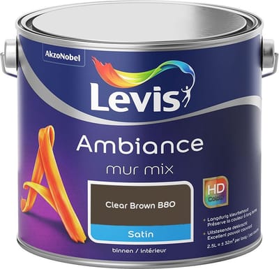 Levis - Ambiance Mur Satin Mix - Clear Brown B80 - Mengverf - 2,5 L