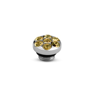 Melano Vivid Pave Steentje Champagne Zilver
