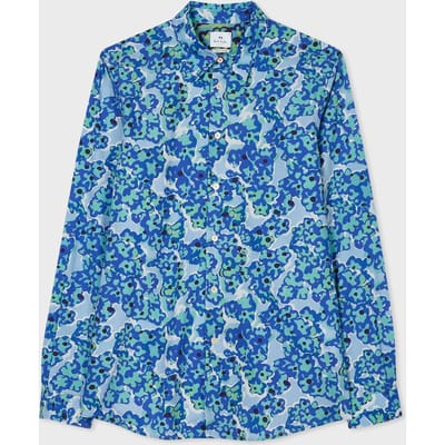 Paul Smith Ls Regular Fit Shirt Blue Maat: L | Casual Overhemden Outlet | Heren | Blauw