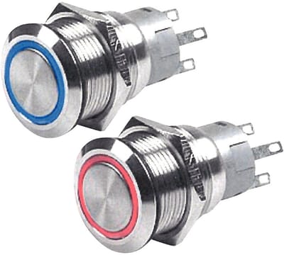 Oem Marine Off-mom Drukknop Schakelaar 250x97x115 Mm 15a 9-32v Zilver