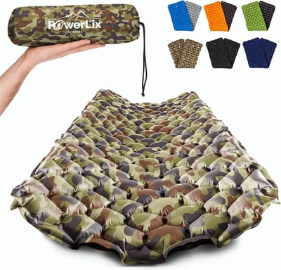 Slaapmatje camping outdoor luchtbed - ultralicht opblaasbaar slaapmatje, compact en licht voor buiten, kamperen, backpacken, wandelen - opblaasbare tas, draagtas, reparatieset
